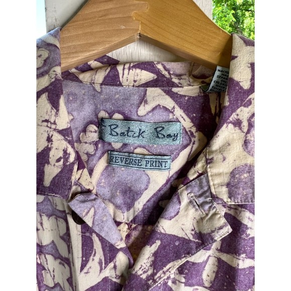 Mens Short Sleeve Button Up, sz L, Hawaiian style shirt - Picture 2 of 6